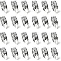 FUJIE 24 Pcs Abrazadera de manguera 10-16 mm Ajustable inoxidable abrazadera Clip de Tubo de acero inoxidable
